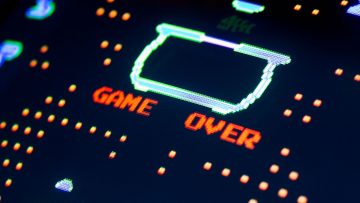 Game Over screen of a computer game