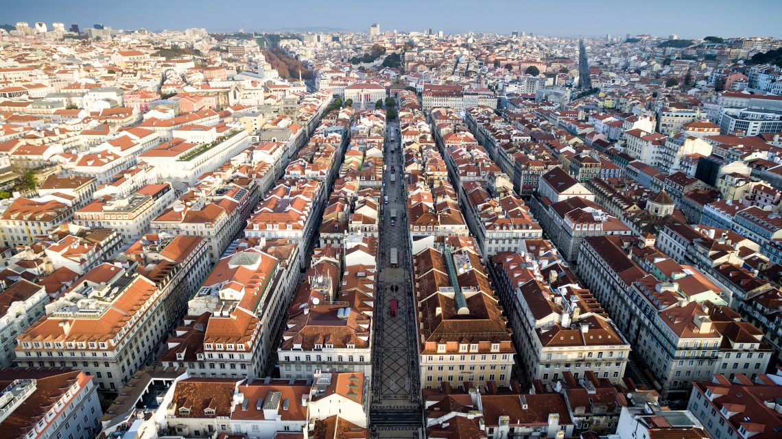 Vista aérea de Lisboa
